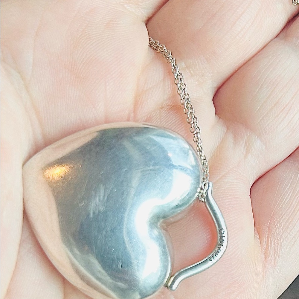 Tiffany & Co Auth Vintage Bubble Heart Pendant 925 Sterling Necklace w/Box✨EUC✨ - Picture 7 of 9